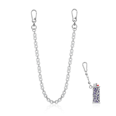 Infinity Bloom Chain & Ensemble chaîne de portefeuille + étui à briquet