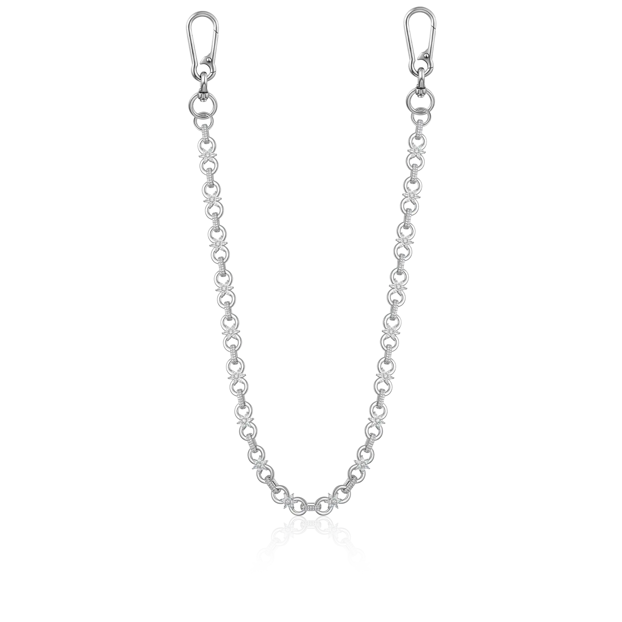 Moissanite Infinity Bloom Chain & Wallet Chain