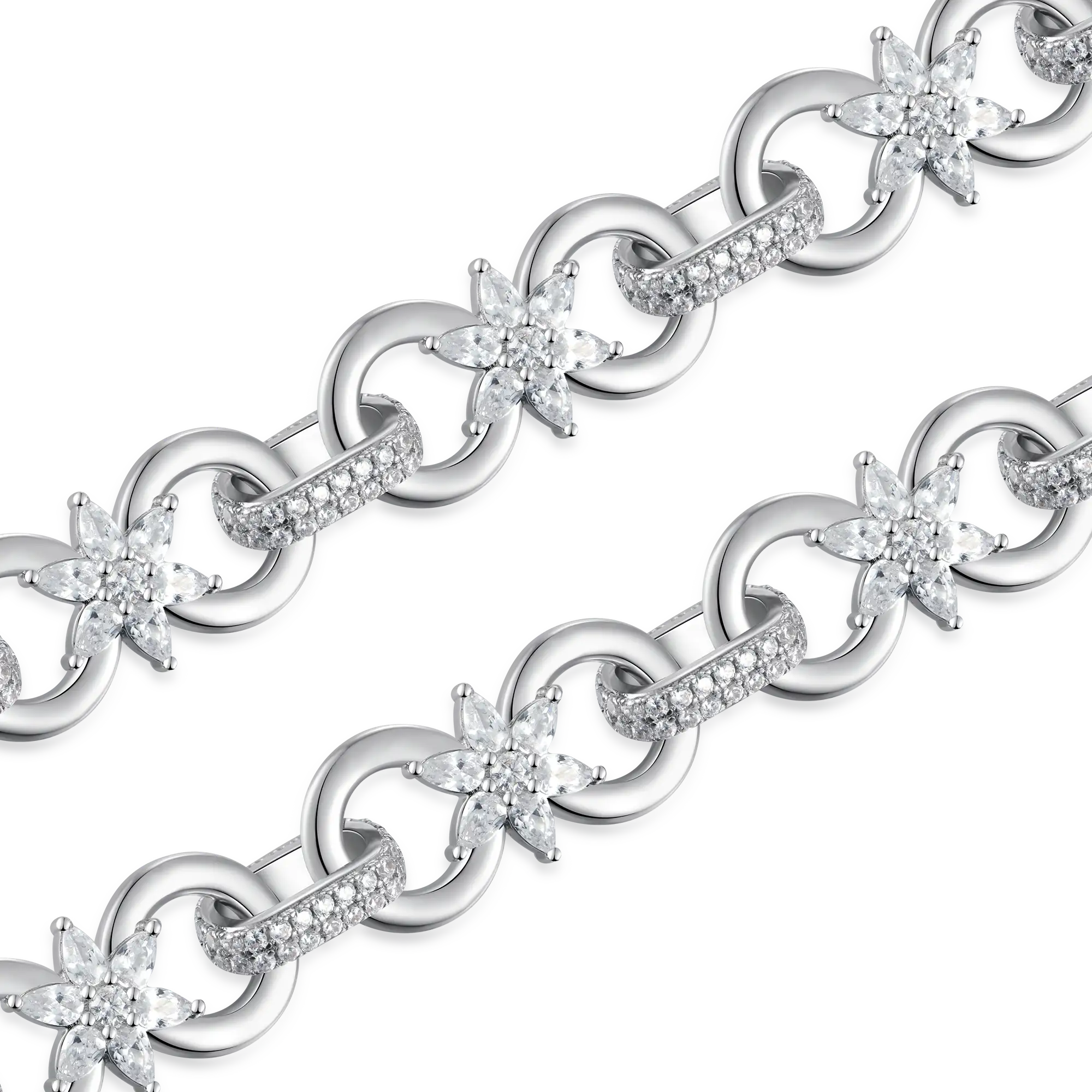 Moissanite Infinity Bloom Chain & Wallet Chain