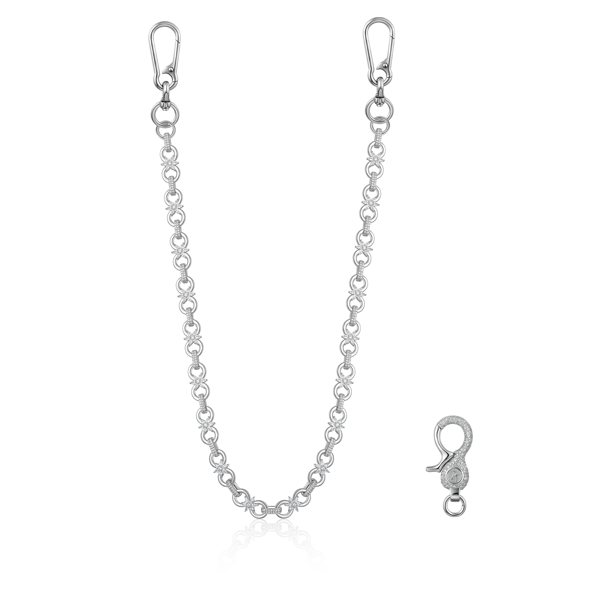 Moissanite Infinity Bloom Chain & Wallet Chain