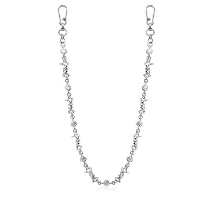 Moissanite Thorned Brilliance Chain & Wallet Chain