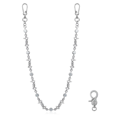 Moissanite Thorned Brilliance Chain & Wallet Chain