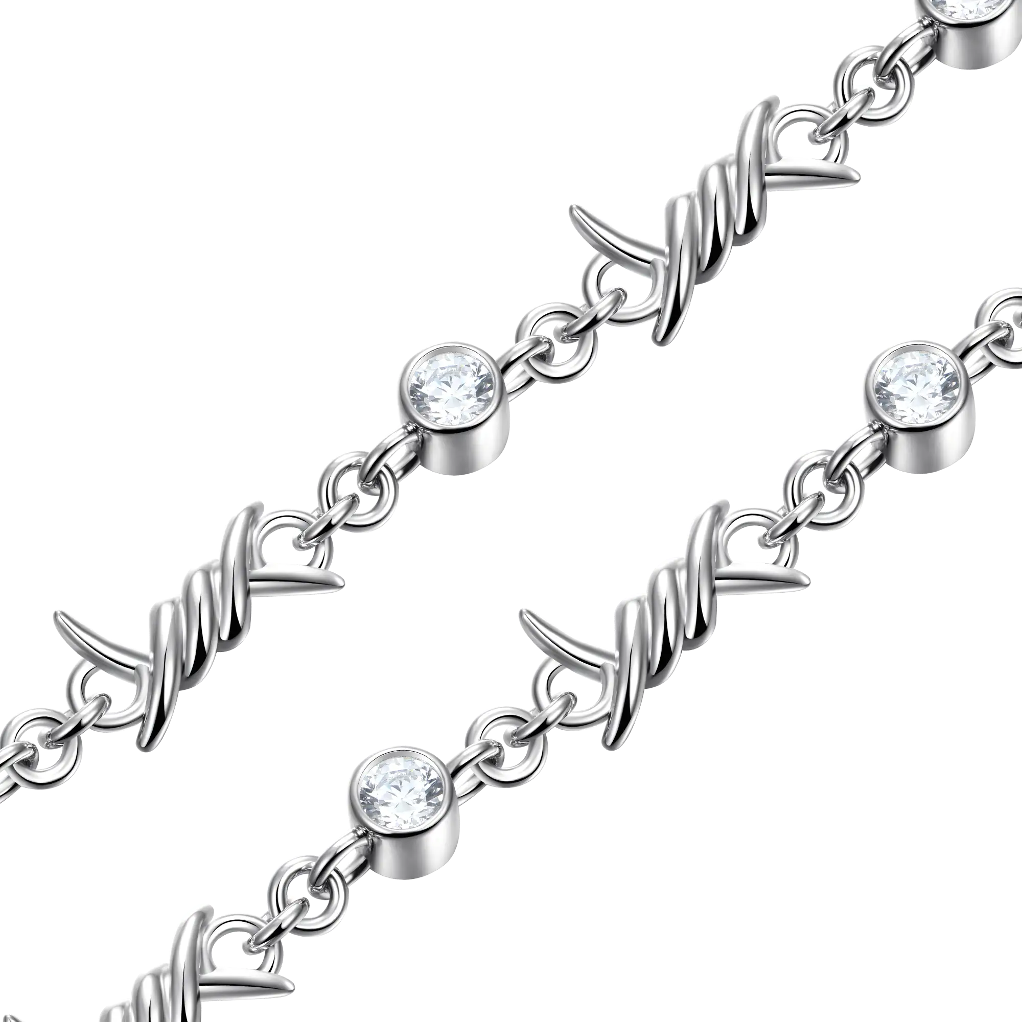 Moissanite Thorned Brilliance Chain & Wallet Chain