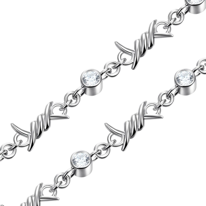 Moissanite Thorned Brilliance Chain & Wallet Chain