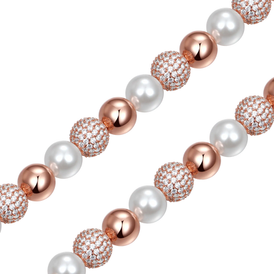 Moissanite Trove Orbit Pearl Chain - 8mm