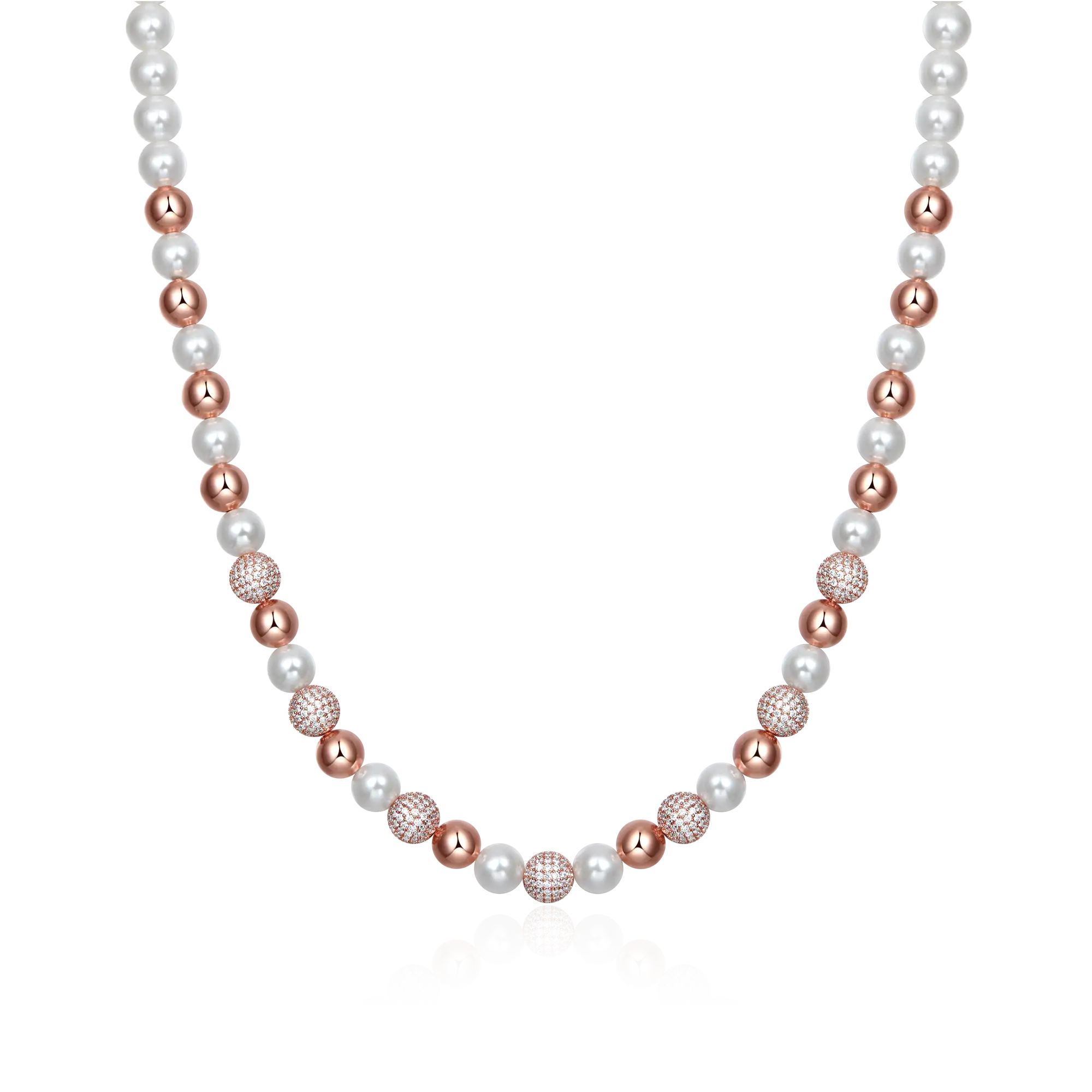 Collar de trébol luminoso helado y cadena de billetera - Diamante blanco