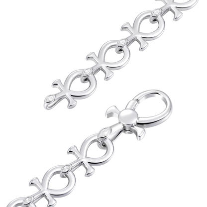 Chaîne à lunette marquise glacée Anka