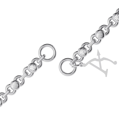 Catena del portafoglio a infinito moissanite