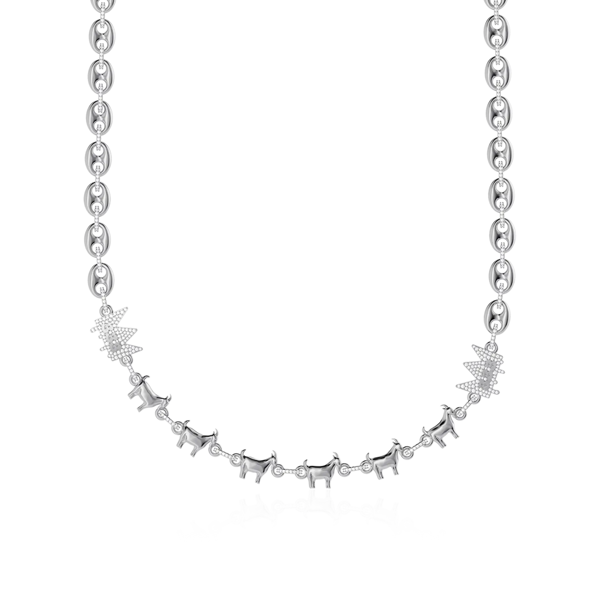 Moissanite Mighty G.O.A.T. Wallet Chain