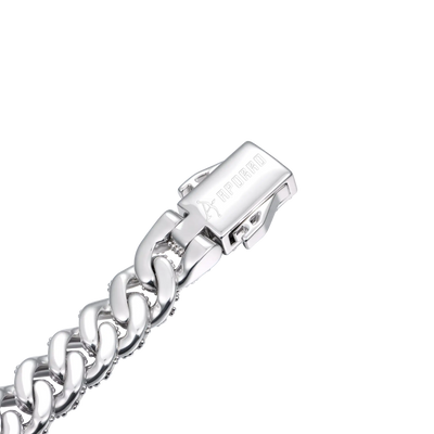 8mm Round Cut Cuban Chain & Bracelet Set