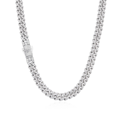 Micro Round Cut Cuban Link Chain - 8mm
