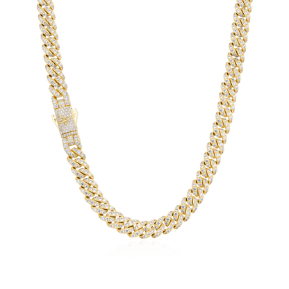 Micro Round Cut Cuban Link Chain - 8mm