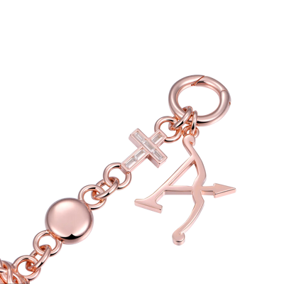 Cadena para billetera con cruz de Jesús - Oro rosa