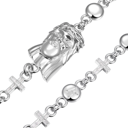 Catena del portafoglio moissanite Jesus Cross