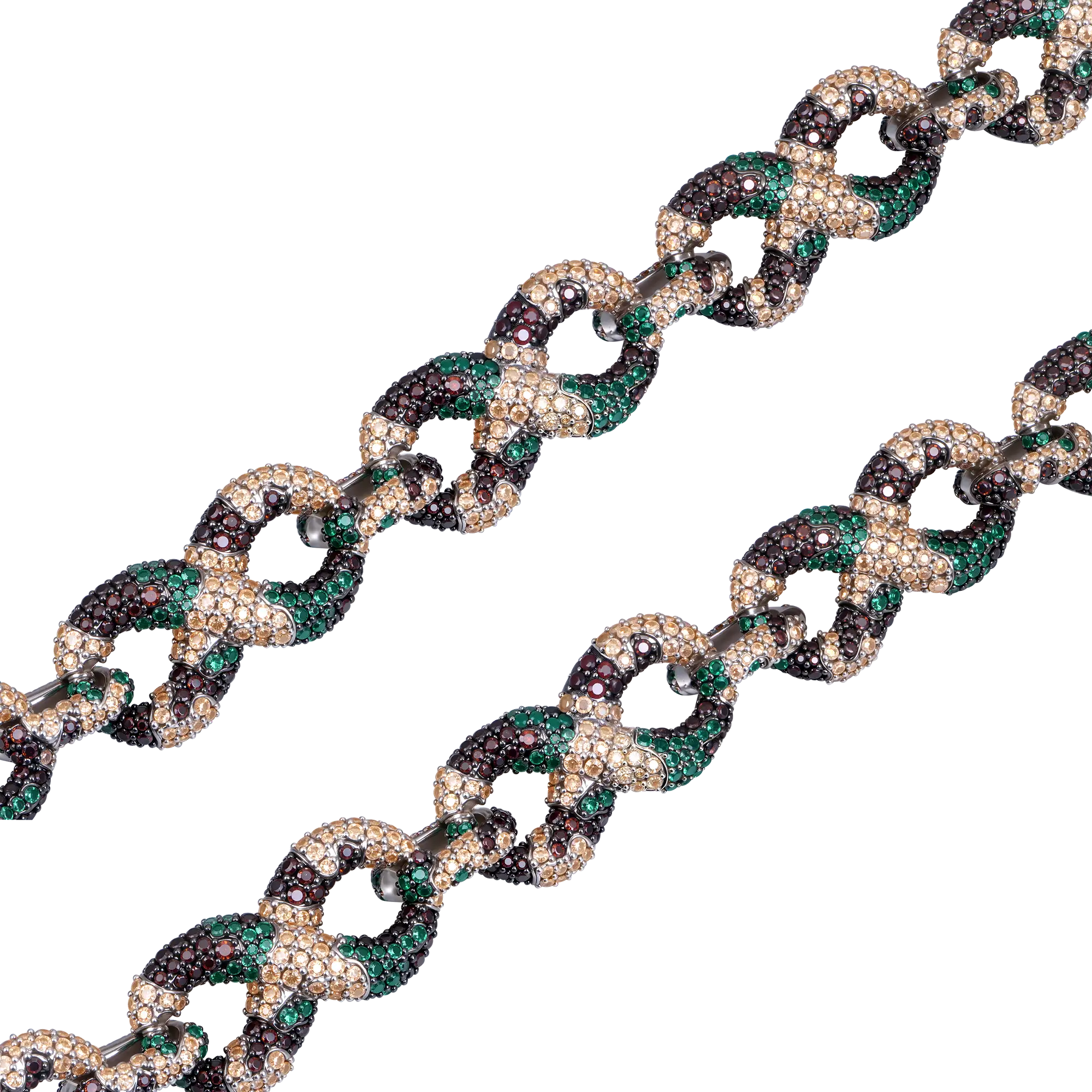Infinity OG Camo Iced Link Halskette und Brieftaschenkette