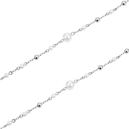 Pure Pearl Virgin Mary Rosary Necklace