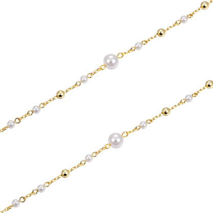 Pure Pearl Virgin Mary Rosary Necklace