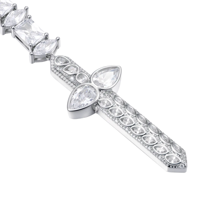 Heart & Blade Rosary Necklace