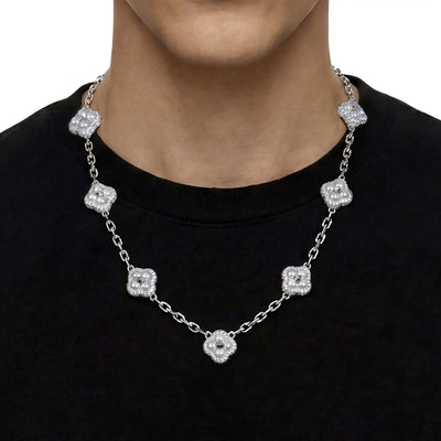 Pearl Clover Station Necklace