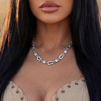 Horseshoe Fortune Crypto Necklace