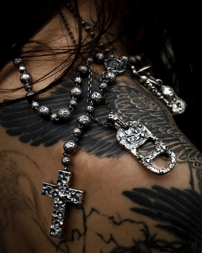 RELIC MARY ROSARY NECKLACE