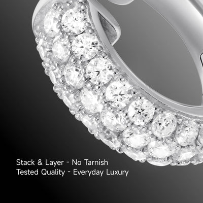 S925 Cluster Hoop Earring