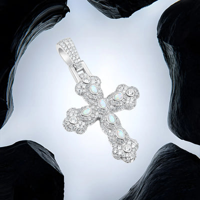 Opal Bloom Kreuzanhänger