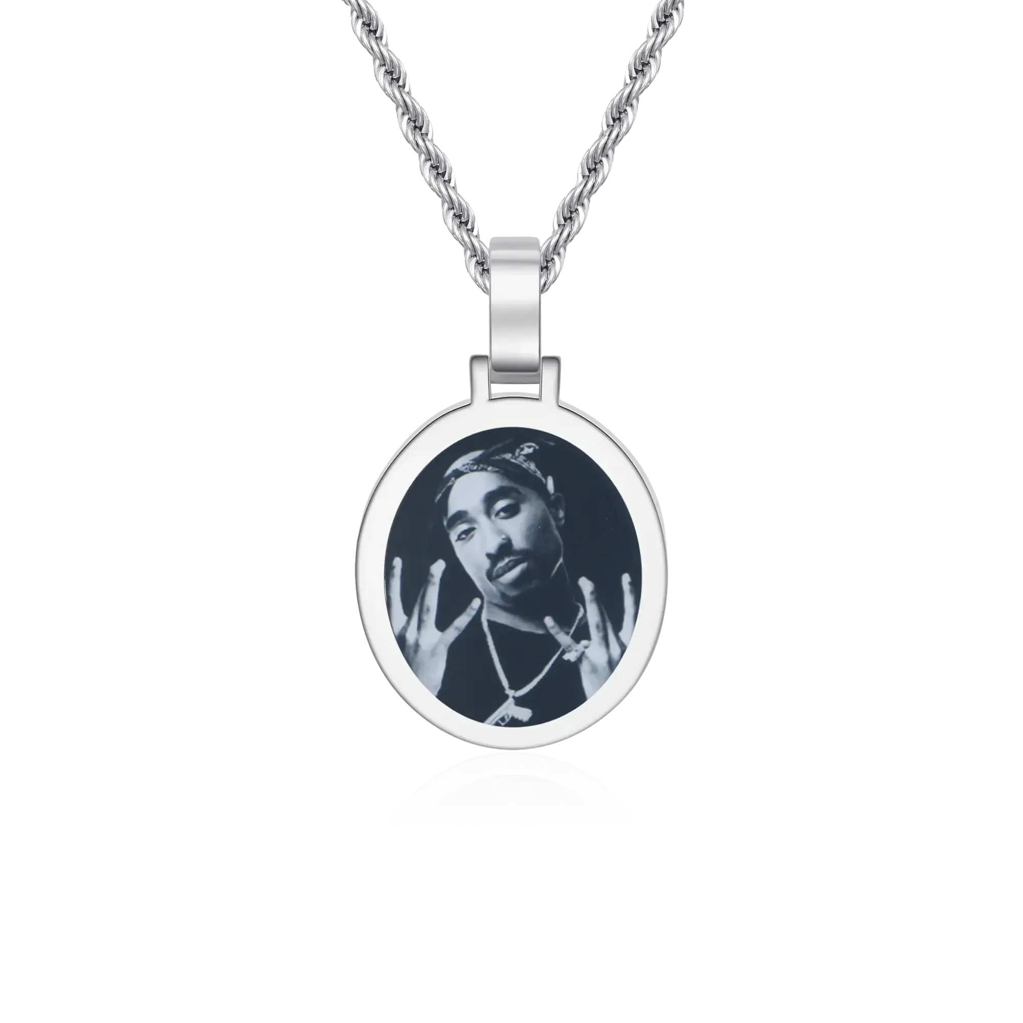 Pendentif de cadre ovale de muse personnalisée