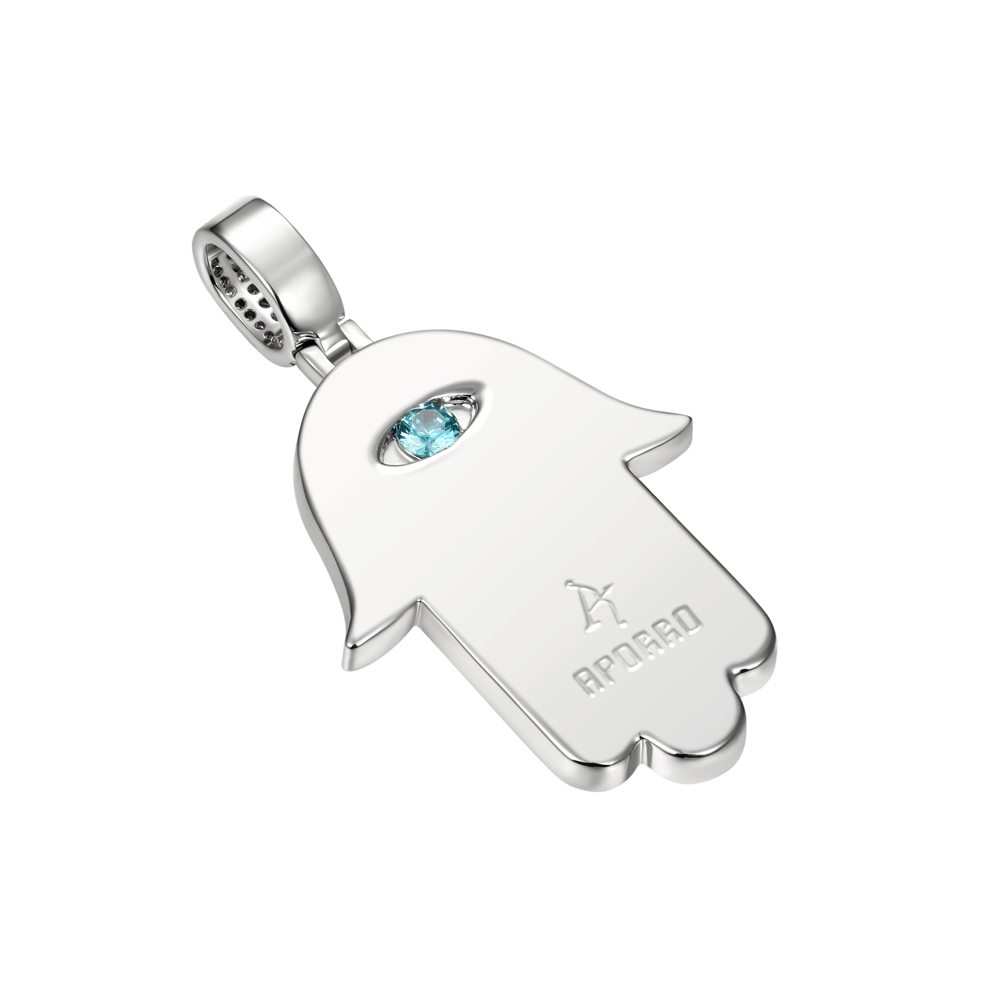 Women's Iced Lucky Hamsa Pendant