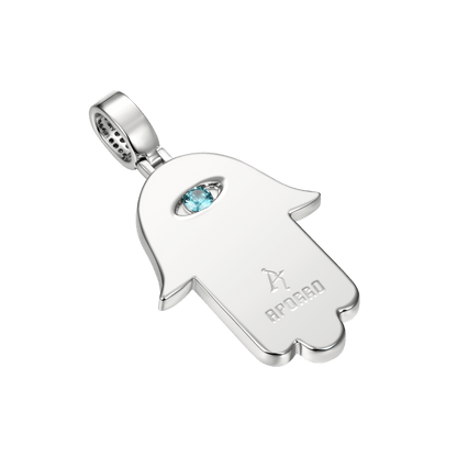 Women's Iced Lucky Hamsa Pendant