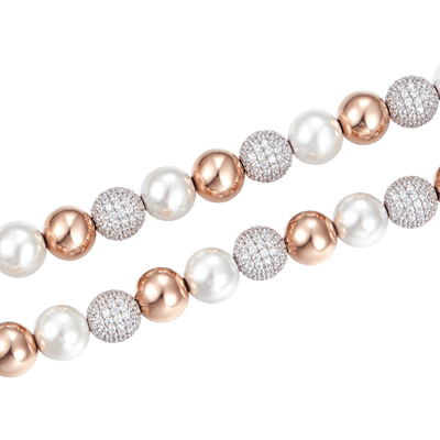 Chaîne de perles et de billes TROVE - 22"