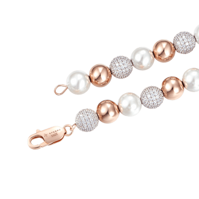Chaîne de perles et de billes TROVE - 22"