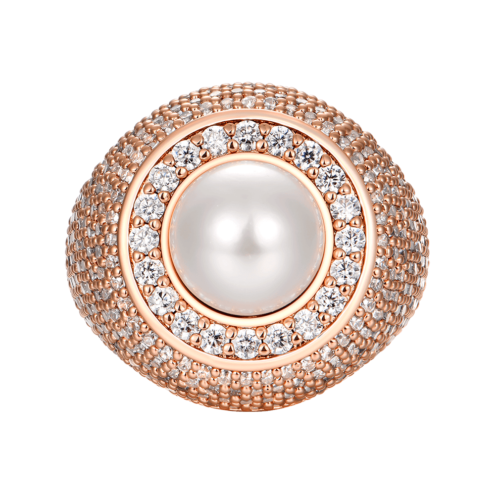 Trave Pearl Halo Ring