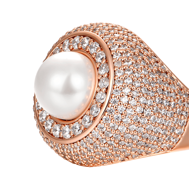 Trove Pearl Halo Ring