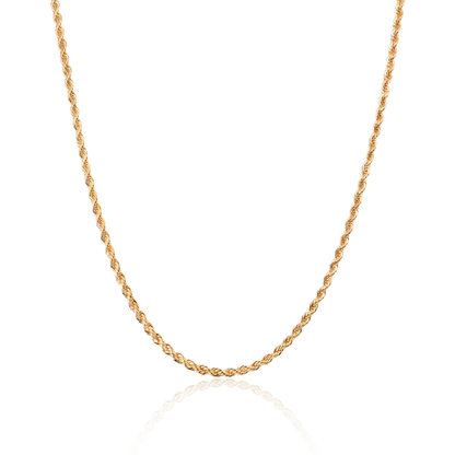 Women's 18K Solid Gold Rope Chain