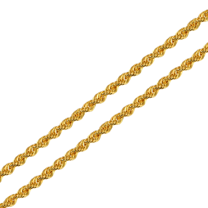 Women's 18K Solid Gold Rope Chain