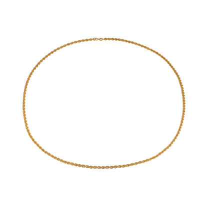 18K Solid Gold Rope Chain