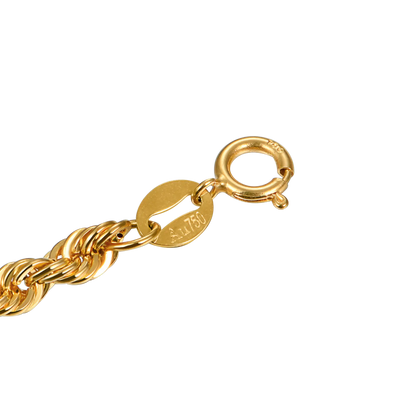 Catena di corda in oro massiccio 18k