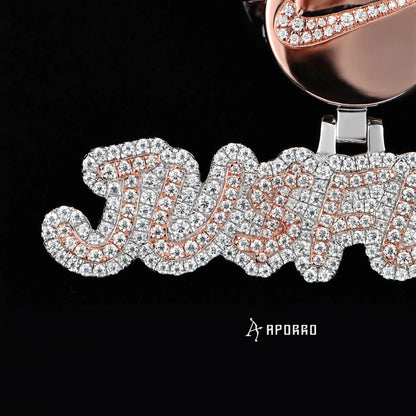 APORRO Premium Two Tones Name Necklace Custom Design Deposit