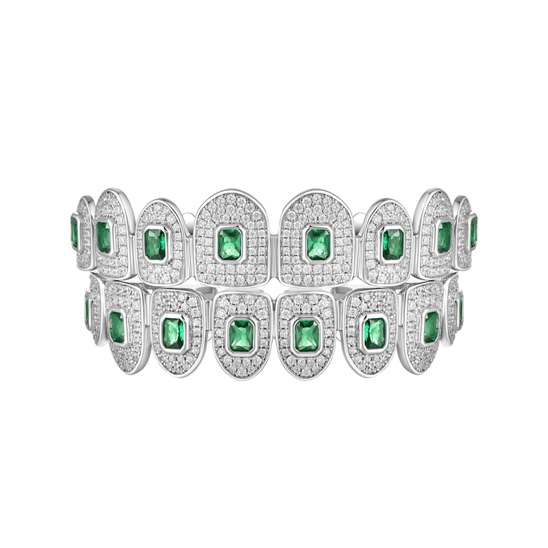 Grillz Pre-made Iced Octagon Emerald Cut - APORRO