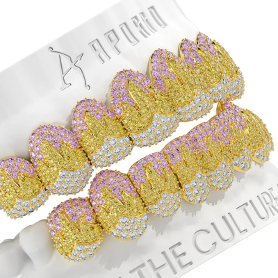 Melting Color Flame Pave Grillz