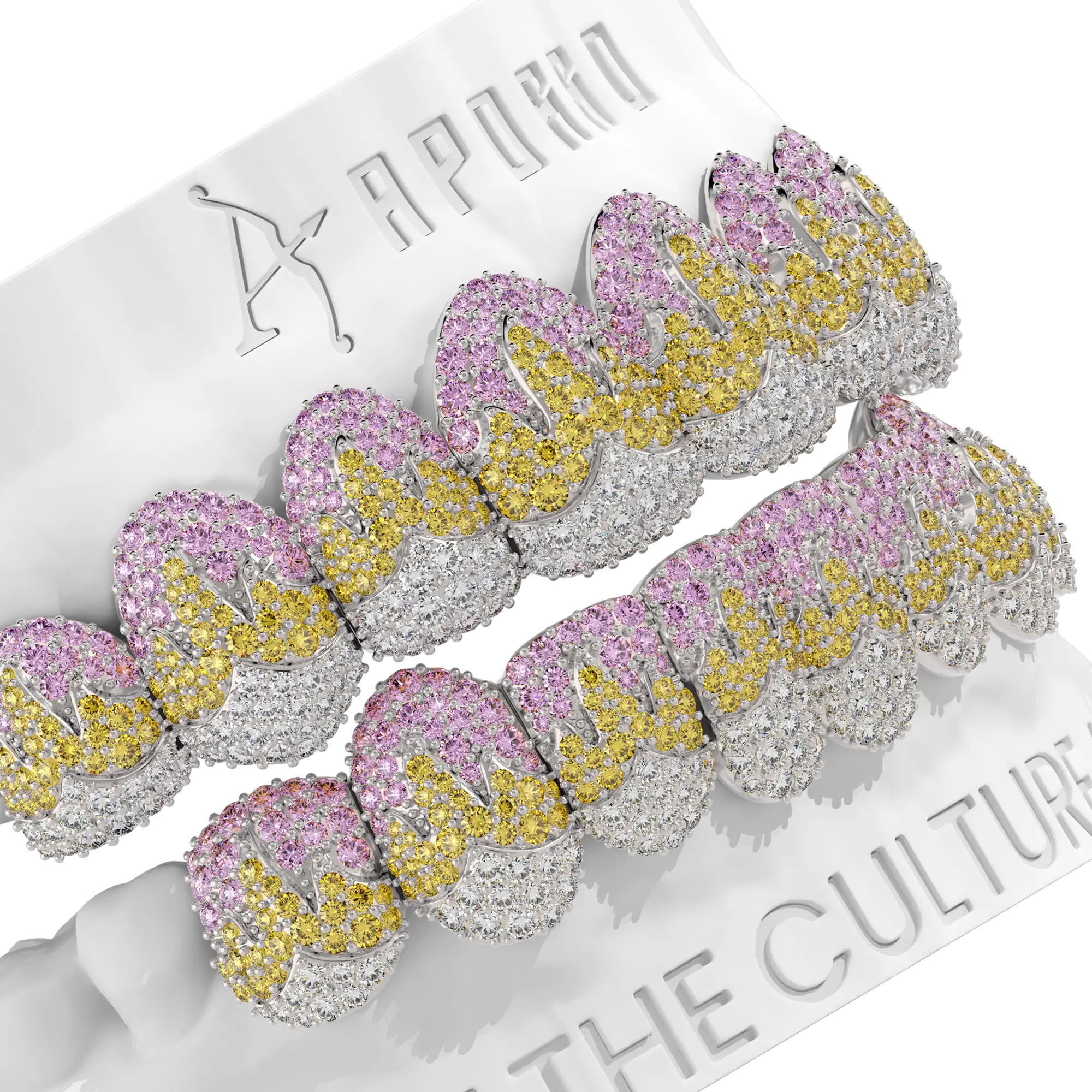 Melting Color Flame Pave Grillz