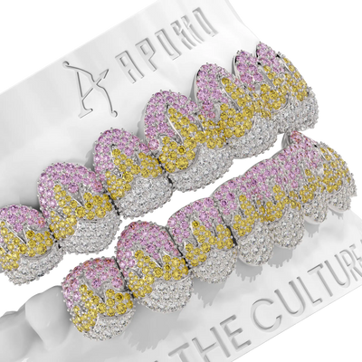 Melting Color Flame Pave Grillz