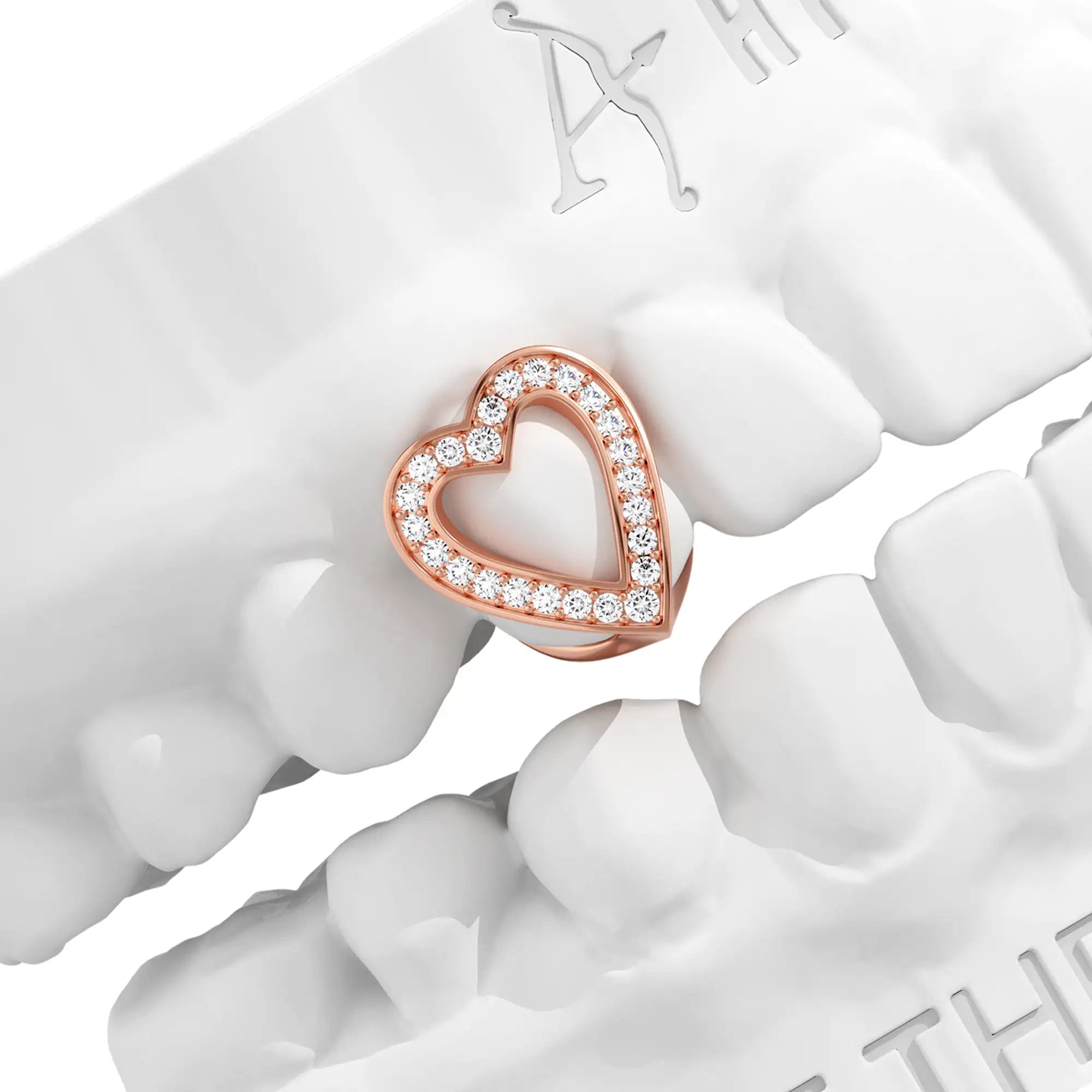 Heart-shaped cutout Grillz