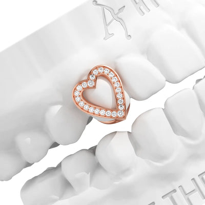 Heart-shaped cutout Grillz