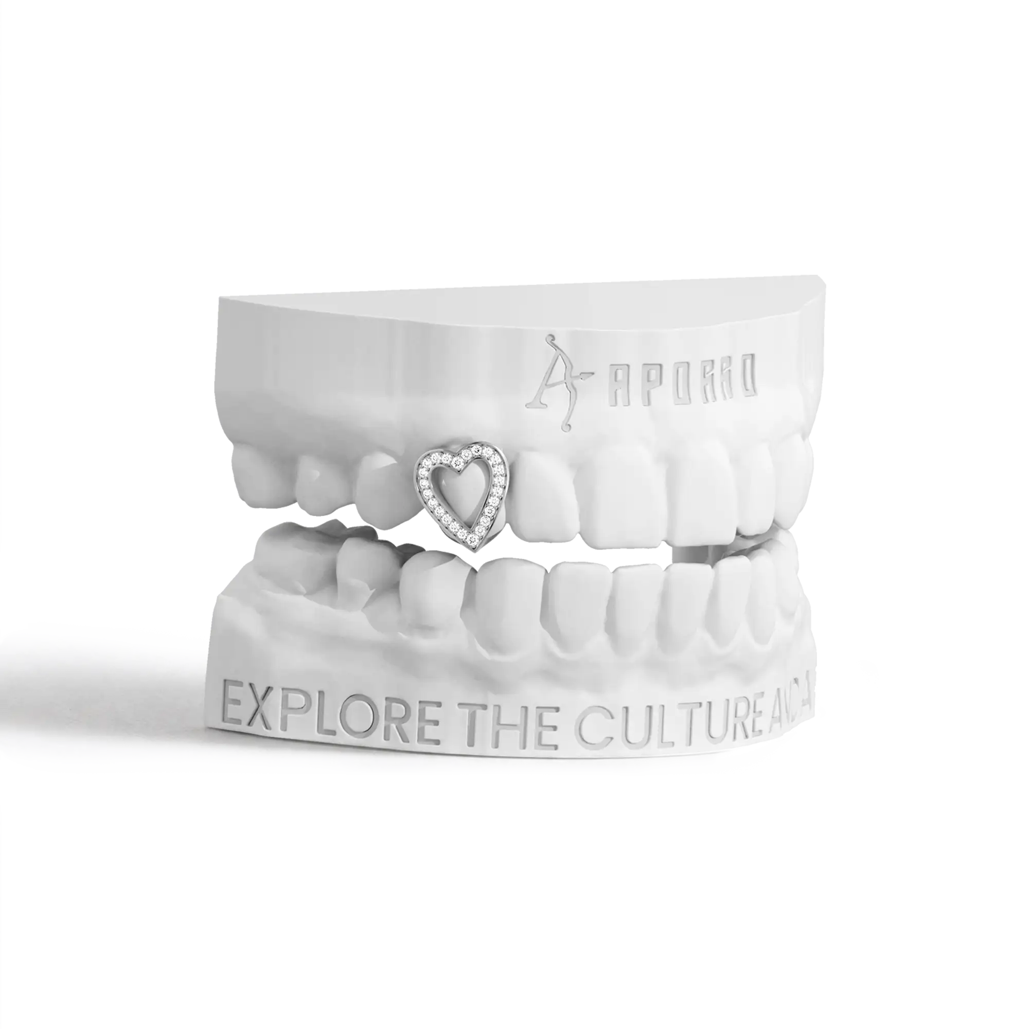 Heart-shaped cutout Grillz