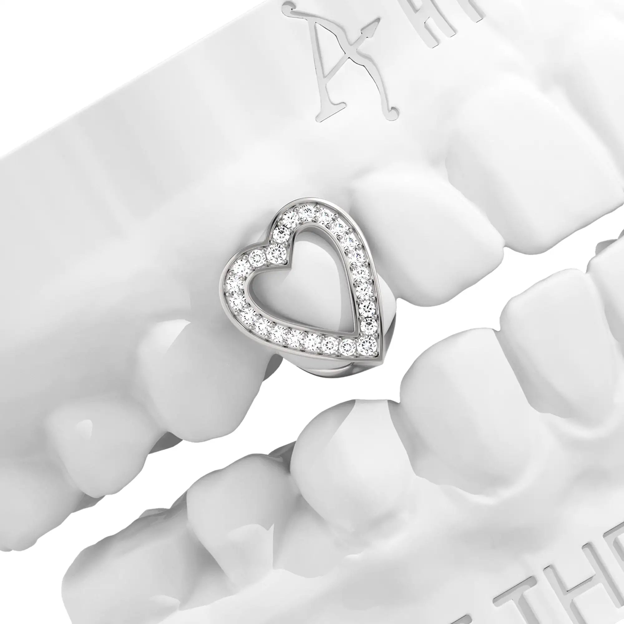 Heart-shaped cutout Grillz