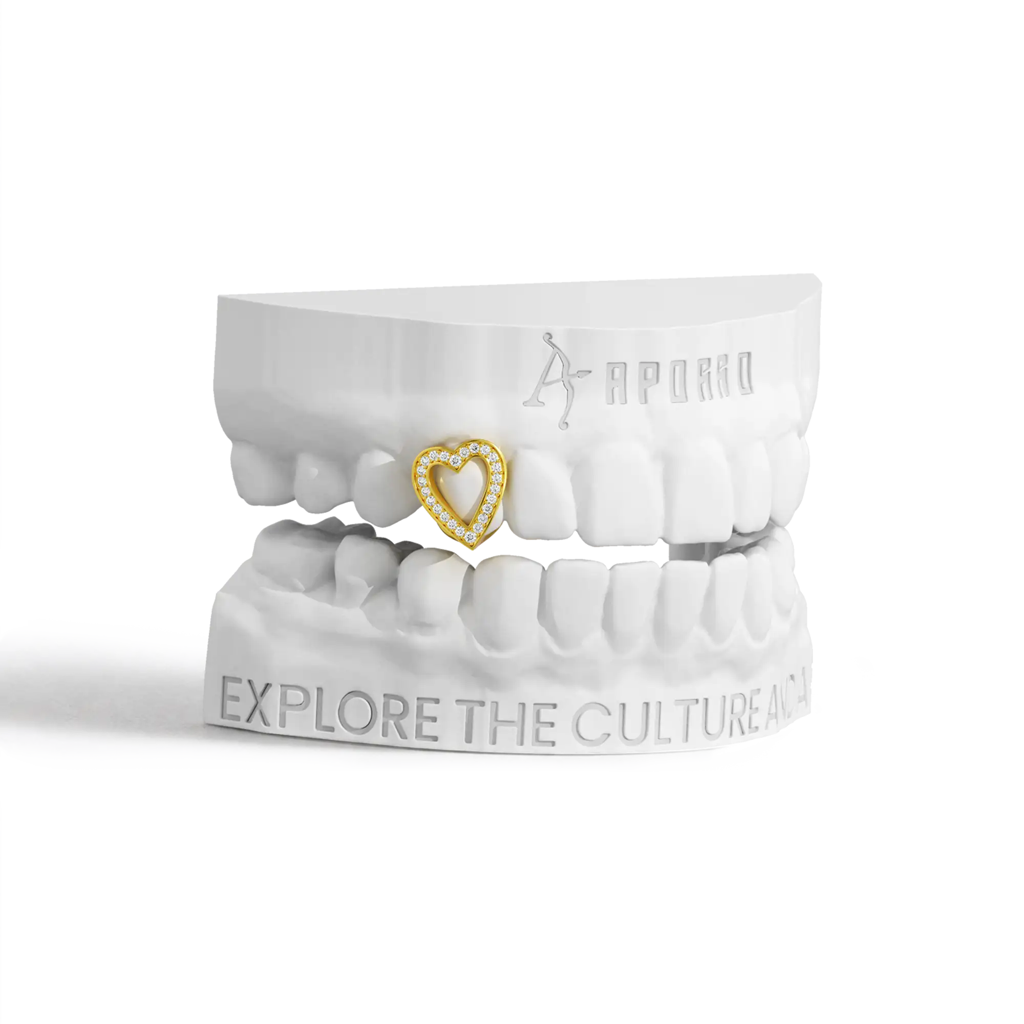 Heart-shaped cutout Grillz
