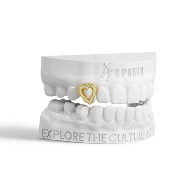 Heart-shaped cutout Grillz