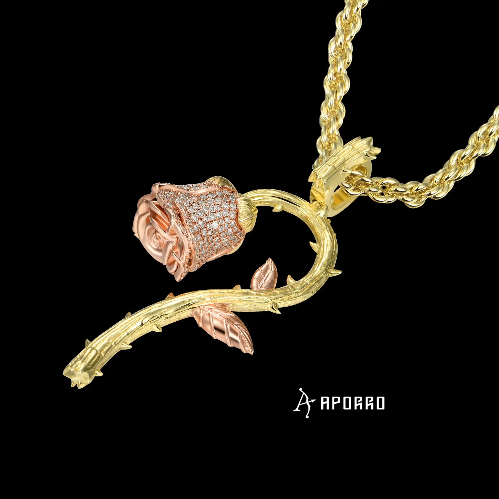 APORRO Premium Rose Necklace Custom Design Deposit